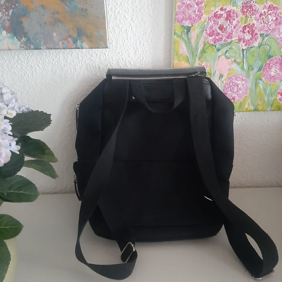 Saint maniero Rucksack Tasche Silber schwarz in Herdecke