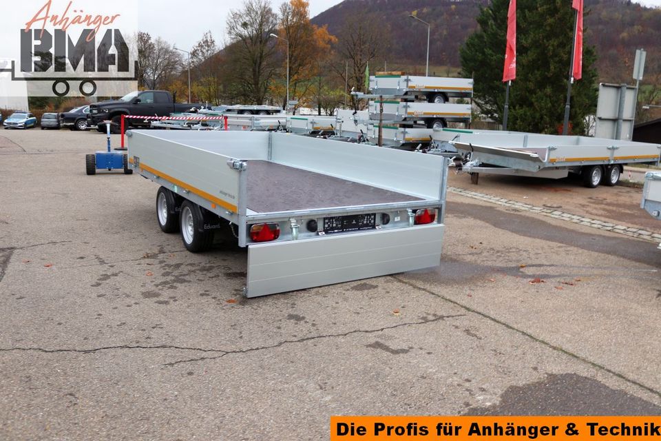 Hochlader Anhänger EDUARD 356x200x40 3500kg lfh. 63cm 40cm Bordwä in Mühlhausen im Täle