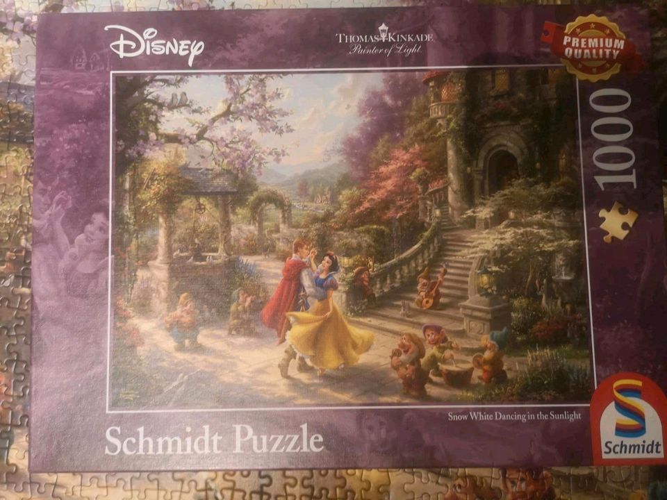 Puzzle 1000 Teile Disney Schneewittchen Kinkade Schmidt in Fensterbach