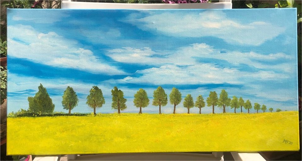 Rapsfeld, Acryl Gemälde 40 x 80cm M. Bänsch in Berlin