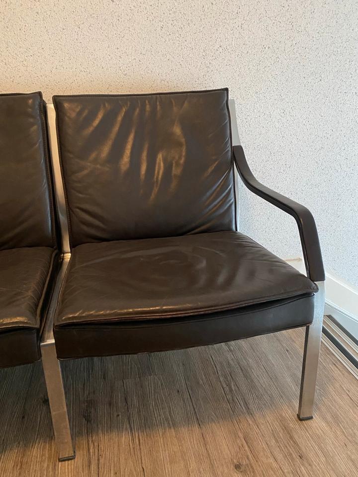 Sitzbank Lederbank Sofa Knoll Art Collection Rudolf  Glatzel 70s in Düsseldorf