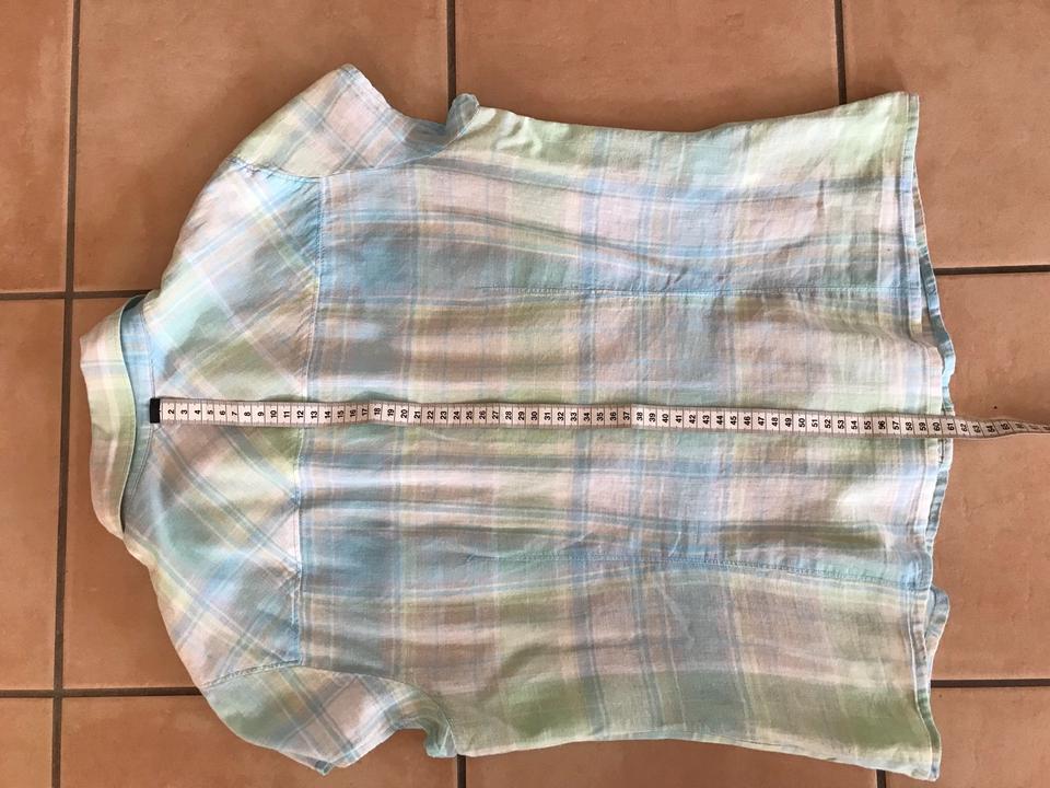ESPRIT Sommer-Bluse L 38/40 pastell-farben beige mint-grün in Brücken (Pfalz)