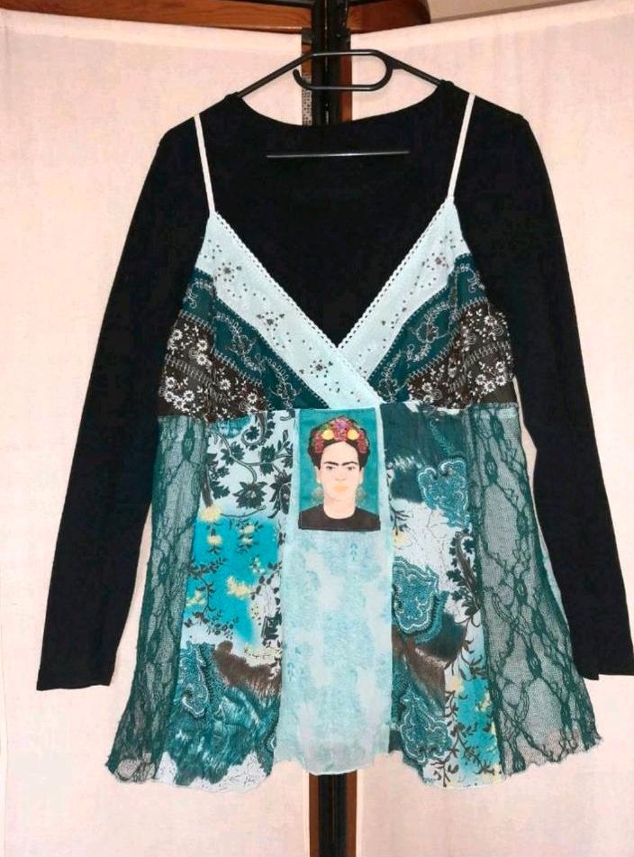 Frida Kahlo Hängerchen Tunika Top Gr. 40 42 M L Boho Ibiza in Hameln