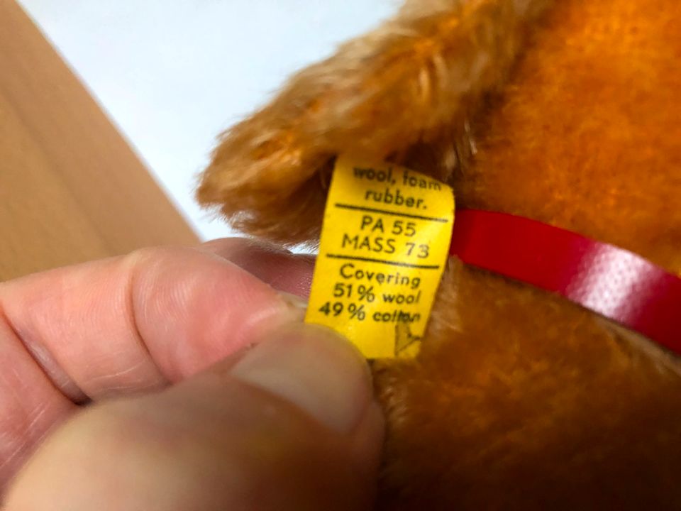 Steiff Dackel mit Halsband + Schild ab 1969 Stofftiere Rarität ❤️ in Detmold