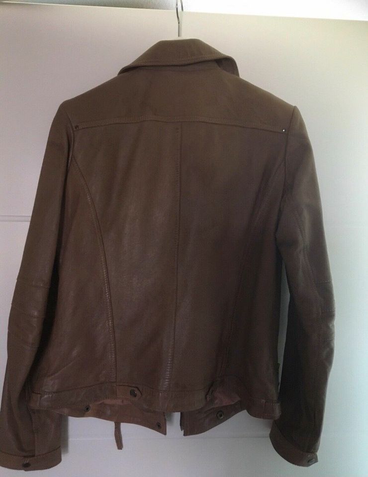 Damen Lederjacke braun/Bikerjacke/Größe 38/Tchibo in Teuschnitz