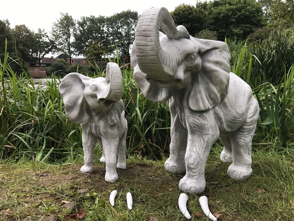 ‼️XL 120kg Elefant Elephant Elefantengruppe Elefanten Steinguss‼️ in Karlsruhe