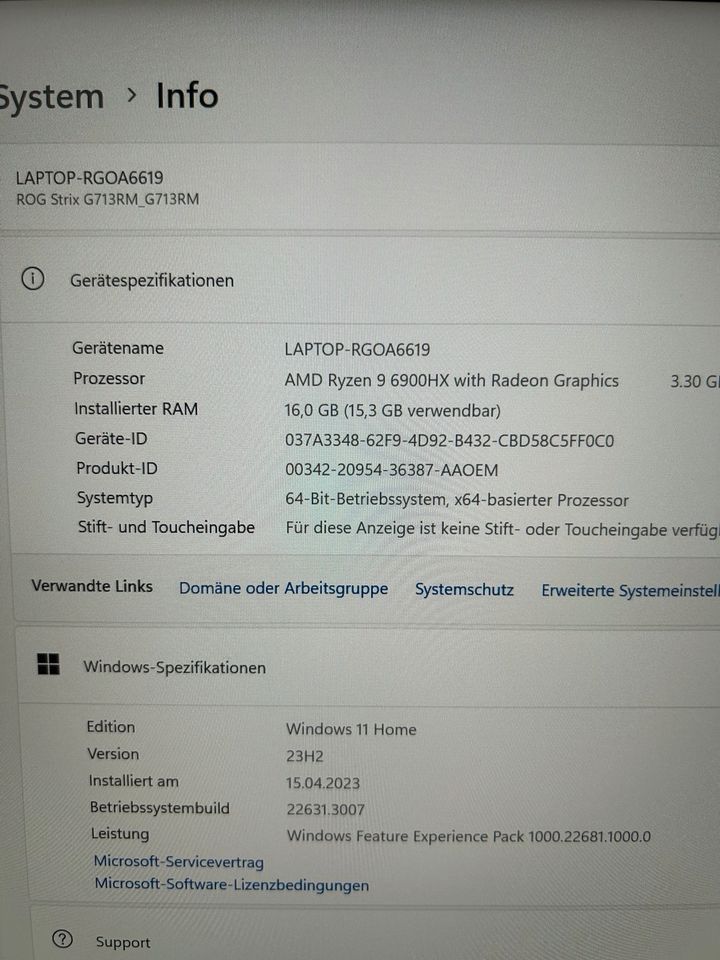 Asus rog strix g713rm 17Zoll Gaming Laptop in Wittmund