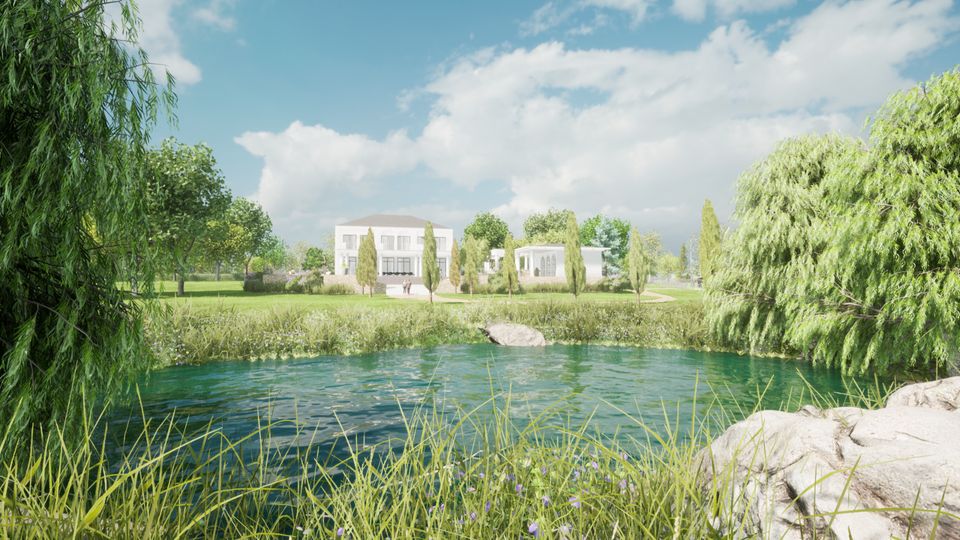 Einzigartiges Parkgrundstück! Unternehmervilla und Weiher auf 12.000m² Fläche! in Petersdorf