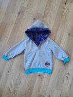 Handmade Sweatshirt Hoodie Kapuzenpullover grau türkis Nordrhein-Westfalen - Lüdenscheid Vorschau