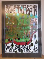 Kunstdruck Hundertwasser SAVE THE RAIN Alu-Rahmen (70x100 cm) Schleswig-Holstein - Kiel Vorschau