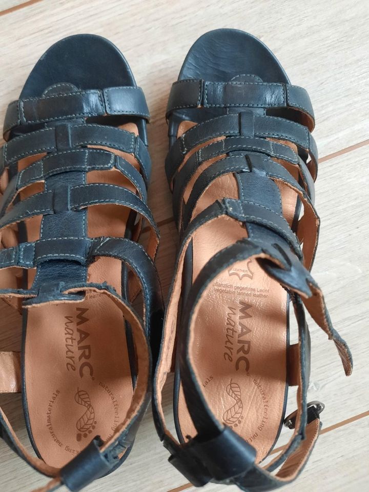 Marc Römersandalen Sandaletten Damen neu Echtleder Gr. 41 schwarz in Lensahn