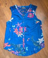 Yessica Top Bluse 42 blau Stickerei Baumwolle Kolibri luftig Hessen - Bischofsheim Vorschau