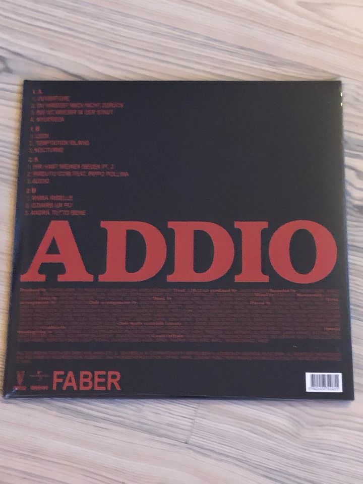 Neues Album ADIO Faber Schallplatte in Würzburg