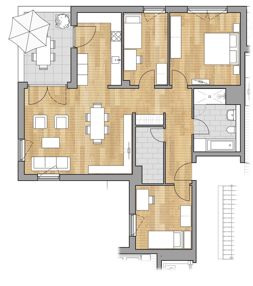 Direkt einziehen: 4 Zimmer Wohnung in Achern - AVANTUM 4.BF 1_08 in Achern