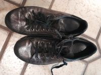 Sneaker, Leder. Schwarz, Glitzer, mit Reisverschluss. Gr 38. Halb Nordrhein-Westfalen - Bottrop Vorschau