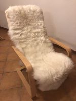 Ikea Sessel mit weisem Fell kaum gebraucht Hessen - Hüttenberg Vorschau