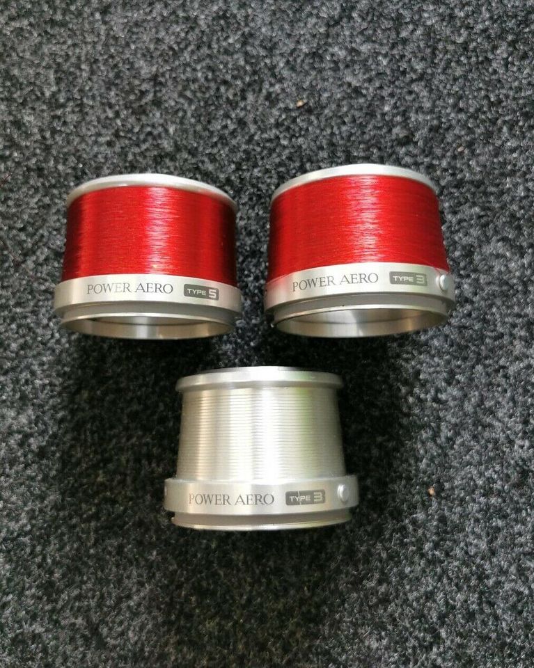 3× Shimano Power Aero Type 5/3 Ersatzspulen Spulen Karpfen Angeln in Bad Bentheim