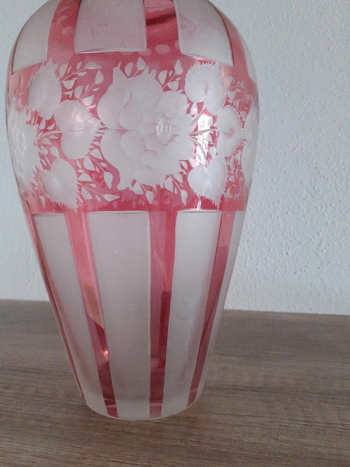 Blumenvase, Bleikristall, Fichtelgebirge, Bodenvase in Großheirath