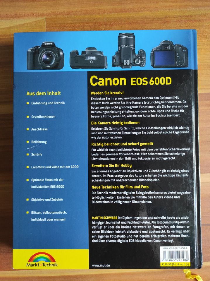 Canon EOS 600D Kamerahandbuch DSLR Markt & Technik in Hausham