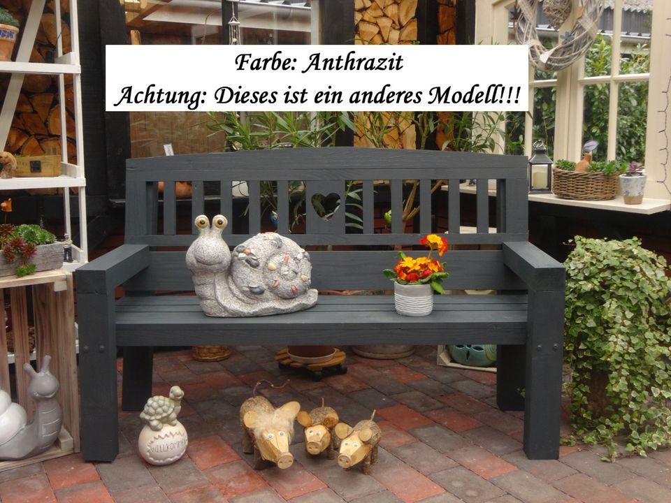 ♥ Massive Gartenbank Herzausschnitt ♥ Farbwahl ♥ Holzbank ♥ GB1 in Aurich