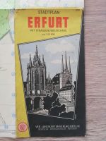 DDR Stadtplan , Straßenkarte von Erfurt ca.1964 mit IGA Gelände Thüringen - Erfurt Vorschau