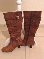 Stiefel Gr 36 Tamaris Leder Absatz 6cm Camel Braun Wadenfreundlic Brandenburg - Fürstenberg/Havel Vorschau