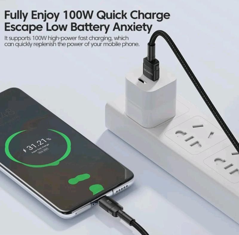 USB A zu USB C, 2m, 6A/100W Schnelllade Datenkabel in Mindelheim