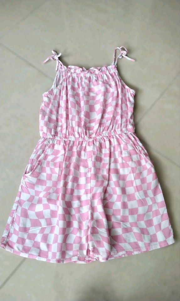 Jumpsuit H&M  Gr 152 pink weiß kariert neu in Meckesheim