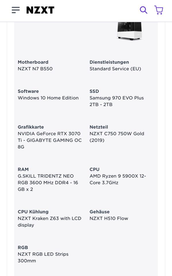 NZXT Gaming PC mit 3070ti in Kronberg im Taunus