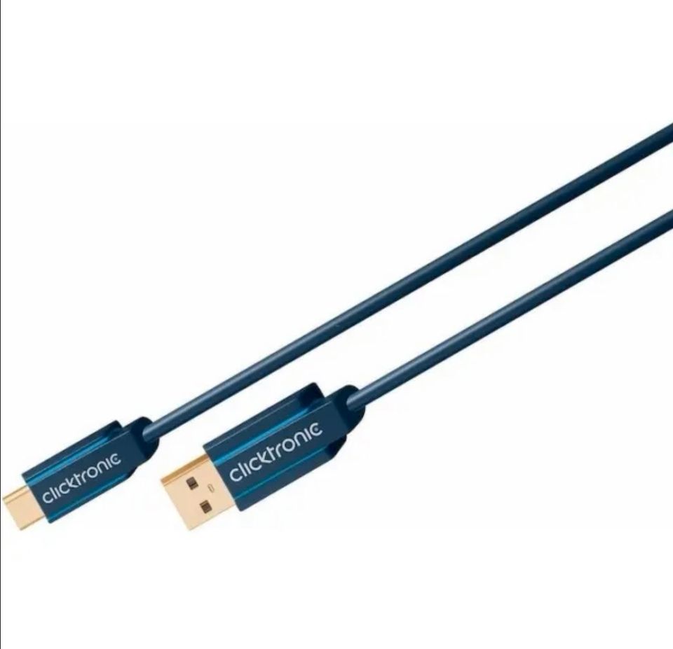 Clicktronic USB-C Stecker auf USB-A 3.0 Stecker Premium Kabel 1 m in Marl