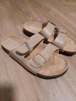 Leder Sandale, beige taupe, 38, NEU, Fußbett Nordrhein-Westfalen - Mönchengladbach Vorschau