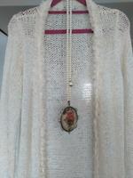 Perlen Blüten Strickmantel Strick Longjacke Creme Kaffe 38/40 NEU Bayern - Baiersdorf Vorschau
