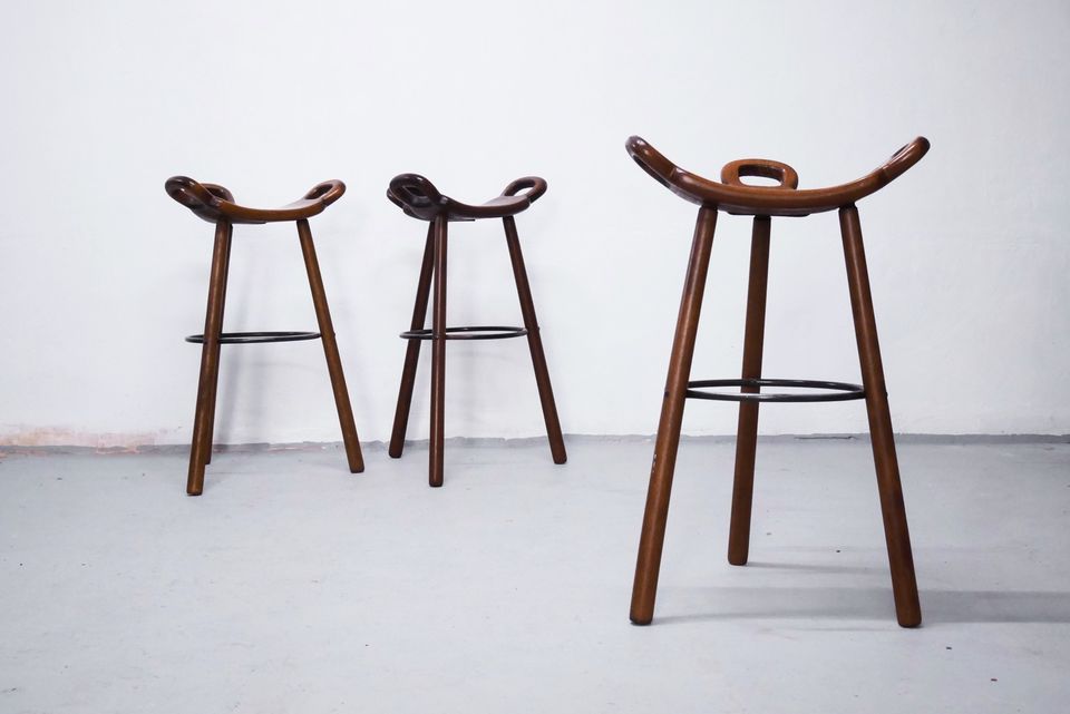 1/6 Brutalist Marbella Barhocker Bar Stool Set Sergio Rodrigues in Berlin