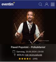 HEUTE Pawel Popolski Polka Mania Berlin - Steglitz Vorschau