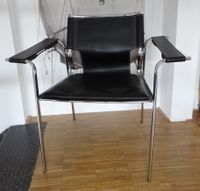 80er cooler Lounge Chair Sessel Chrom Schwarz Leder Tecta D99? Baden-Württemberg - Langenargen Vorschau