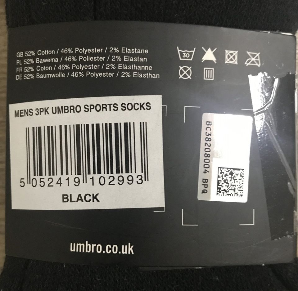 NEU! 3 paar UMBRO Sportsocken. Gr. 39 - 45 in Büdelsdorf