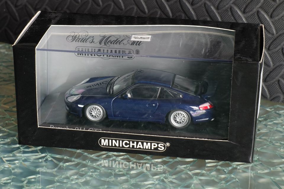 Porsche 911 996 GT3 Minichamps 1:43 mit Vitrine neu limitiert in Backnang