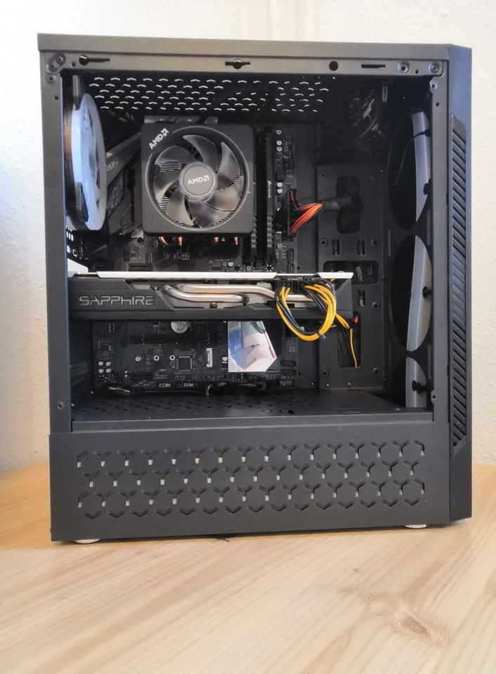 Gaming PC Ryzen5 6х3,80  RX580 M.2SSD128Gb + HDD1Tb RAM16GB in Pforzheim