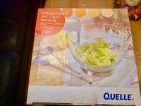QUELLE - Salatschüssel aus Glas mit Besteck aus Edelstahl, OVP Bayern - Würzburg Vorschau