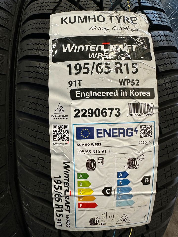 Angebot Reifen 195/65R15 91T KUMHO TYRE Winter WP5 Winterreifen in Waldbröl