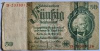 Geldschein,Reichsbanknote, 50 Reichsmark vom 30.03.1933. Nordrhein-Westfalen - Hamm Vorschau