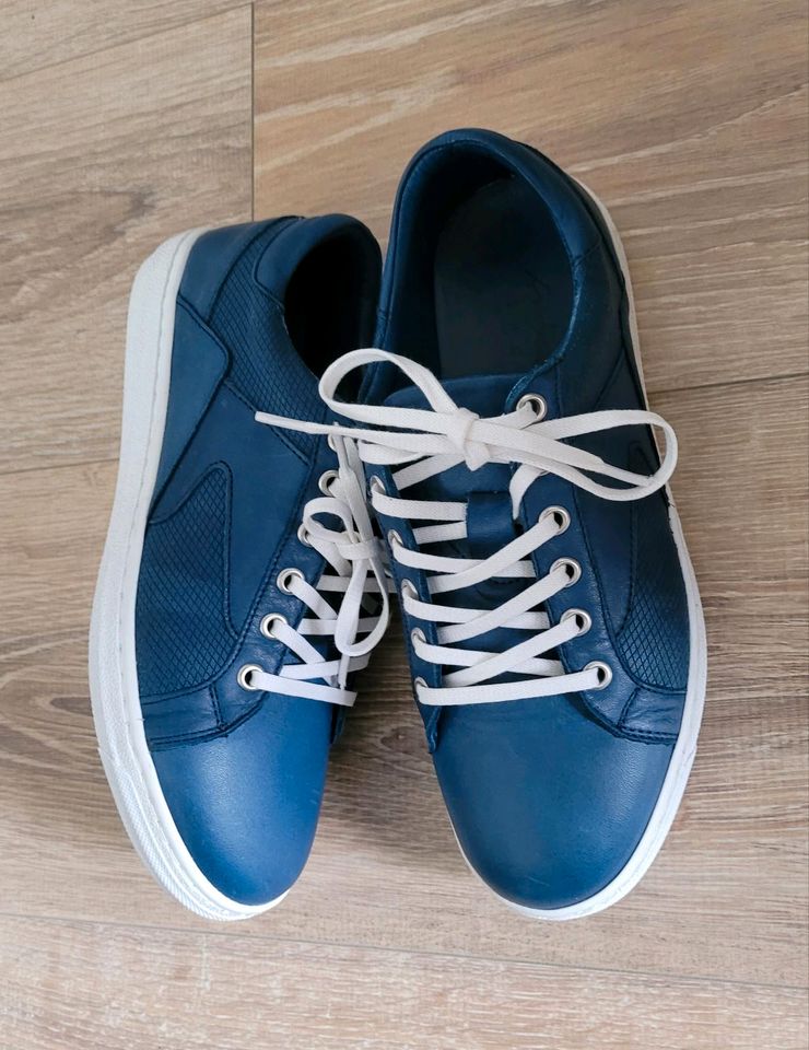 Wie Neu! Andrea Conti Schuhe Sneaker, echt Leder, blau, gr. 37 36 in Dortmund