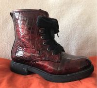 Stiefel Schuhe weinrot Lackleder Mädchen Gr 34 Kroko-Optik Dresden - Loschwitz Vorschau