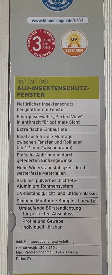 Insektenschutz-Fenster Alu 130 x 150 neu in Aachen