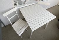 Balkon Terrasse Garten Tisch und Stühle Massivholz weiß IKEA Duisburg - Walsum Vorschau