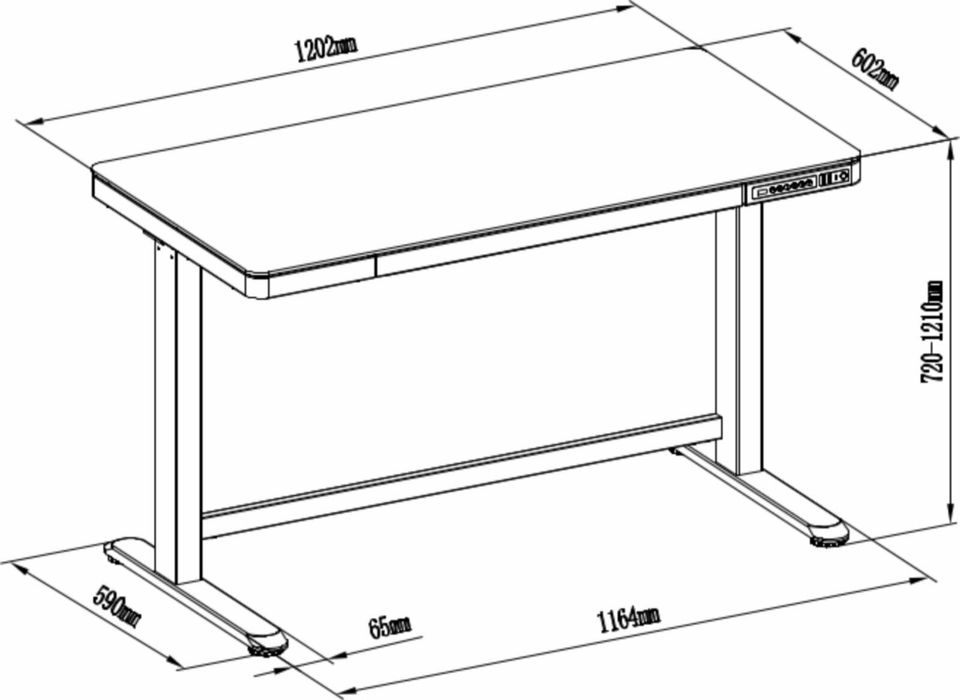 RM Home-Office Sitz/Steh Schreibtisch | Schwarz in Mehringen