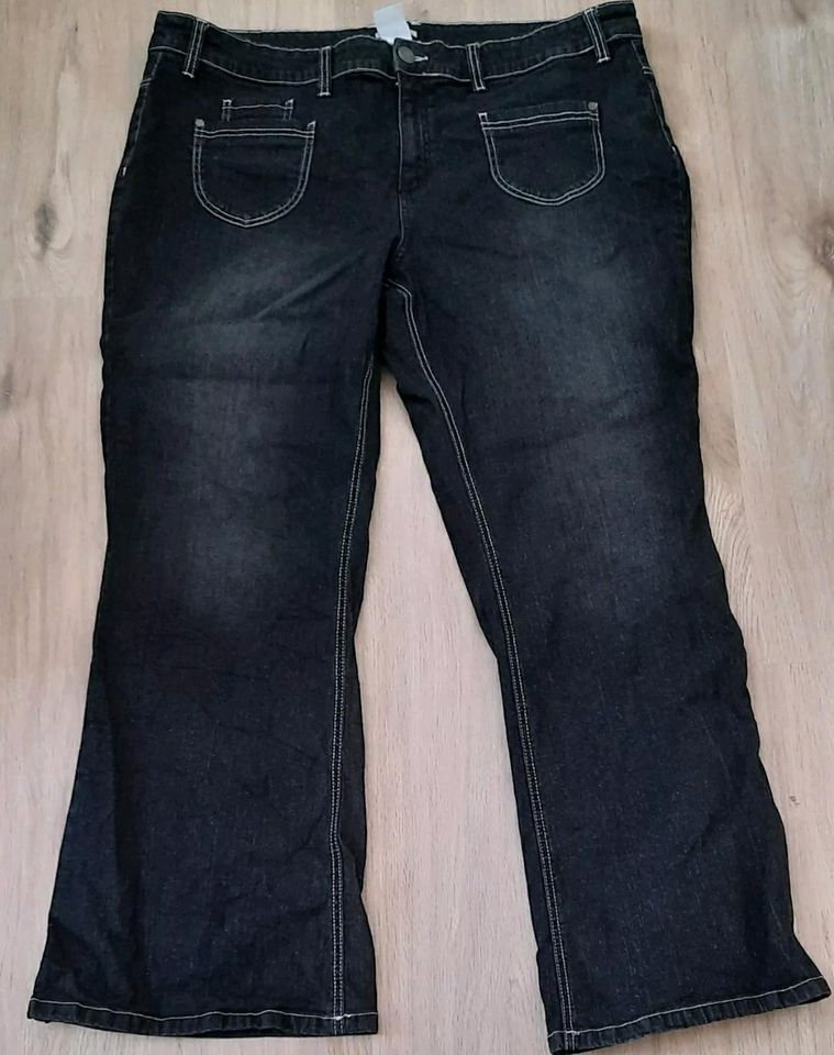 Sheego Flared Jeans Black Denim Gr.50 (Neuwertig) in Salzgitter