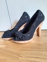 Pumps - Peeptoes aus Jeans, Kork Leipzig - Paunsdorf Vorschau