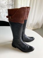 Tommy Hilfiger Stiefel 39 Schwarz Braun Lederstiefel hoch lang Wandsbek - Hamburg Marienthal Vorschau