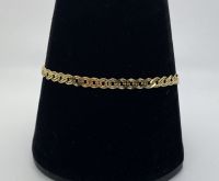 Armband Flachpanzer in 585er Gelbgold, Länge ca. 21 cm (L18960) Bayern - Landshut Vorschau